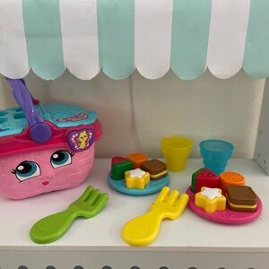 Kids Picnic Basket Playset with Accessories